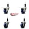 Service Caster 3'' Solid Poly Swivel 1-1/4'' Expanding Stem Caster Set 2 Total Lock Brakes, 4PK SCC-EXTTL20S314-SPUS-2-S-2-114 - alternate 4